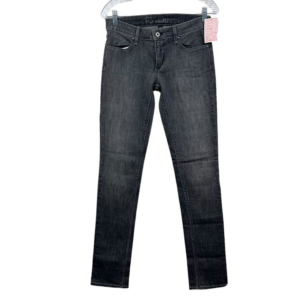 Urban Outfitters By Corpus Womens Jeans Cigarette Skinny Zip Charcoal Black 27*